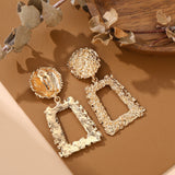 Lutaotie Daily Party Simplicity Solid Patchwork Earrings