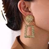 Lutaotie Daily Party Simplicity Solid Patchwork Earrings