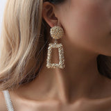 Lutaotie Daily Party Simplicity Solid Patchwork Earrings