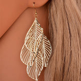 Lutaotie Daily Simplicity Solid Hollowed Out Earrings