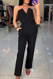 Lutaotie Casual Solid Color Regular Jumpsuits(3 Colors)