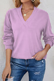 Lutaotie Casual Solid Solid Color V Neck Tops