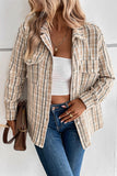 Lutaotie Sweet Elegant Plaid Buttons Turndown Collar Tops