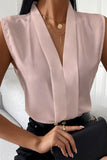 Lutaotie Sexy Solid Solid Color V Neck Blouses(4 Colors)