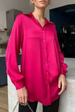 Lutaotie Celebrities Elegant Solid Make Old Buckle Solid Color Turndown Collar Blouses(4 Colors)