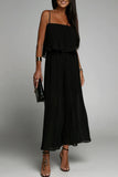 Lutaotie Casual Simplicity Solid Fold Strapless Loose Jumpsuits