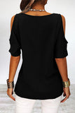 Lutaotie Casual Simplicity Solid Asymmetrical O Neck T-Shirts