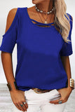 Lutaotie Casual Simplicity Solid Asymmetrical O Neck T-Shirts