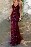 Lutaotie Celebrities Elegant Solid Sequins Frenulum V Neck Evening Dress Dresses