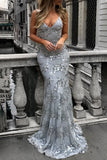 Lutaotie Celebrities Elegant Solid Sequins Frenulum V Neck Evening Dress Dresses