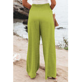 Lutaotie Casual Simplicity Solid Solid Color Loose Wide Leg Solid Color Bottoms