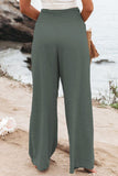 Lutaotie Casual Simplicity Solid Solid Color Loose Wide Leg Solid Color Bottoms