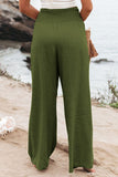 Lutaotie Casual Simplicity Solid Solid Color Loose Wide Leg Solid Color Bottoms