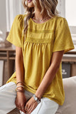 Lutaotie Casual Simplicity Solid O Neck Tops