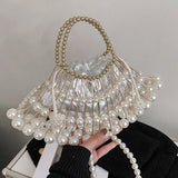 Lutaotie Casual Patchwork Pearl Bags