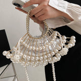 Lutaotie Casual Patchwork Pearl Bags