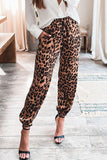 Lutaotie Casual Leopard Patchwork Loose Pencil Full Print Bottoms