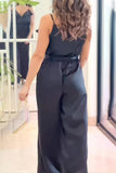 Lutaotie Casual Celebrities Solid Flounce V Neck Loose Jumpsuits