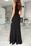 Lutaotie Celebrities Elegant Solid Slit Fold V Neck Evening Dress Dresses(4 Colors)