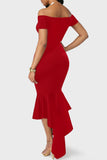 Lutaotie Celebrities Elegant Solid Solid Color V Neck One Step Skirt Dresses