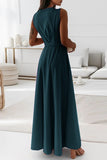 Lutaotie Celebrities Elegant Solid With Belt V Neck Evening Dress Dresses