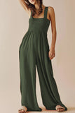 Lutaotie Casual Simplicity Solid Pocket Loose Jumpsuits