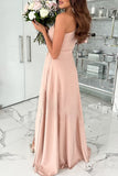 Lutaotie Elegant Formal Solid Backless Oblique Collar Evening Dress Dresses