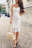 Lutaotie Sexy Sweet Solid Lace V Neck Pencil Skirt Dresses