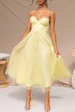 Lutaotie Sweet Elegant Solid Solid Color V Neck Princess Dresses