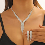 Lutaotie Simplicity Formal Patchwork Tassel (With Necklaces & Earrings)