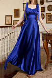 Lutaotie Elegant Formal Solid Frenulum Evening Dress Dresses