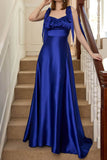 Lutaotie Elegant Formal Solid Frenulum Evening Dress Dresses