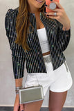 lutaotie Casual Patchwork Sequins Cardigan Outerwear