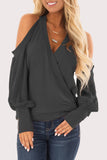 Lutaotie Casual Solid V Neck Tops