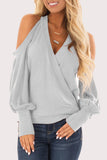 Lutaotie Casual Solid V Neck Tops