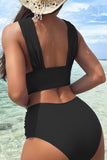 Lutaotie Sexy Solid Patchwork Backless Swimwears (With Paddings)