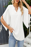 Lutaotie Sweet Elegant Solid Stringy Selvedge V Neck Tops