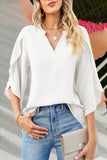 Lutaotie Sweet Elegant Solid Stringy Selvedge V Neck Tops