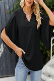 Lutaotie Sweet Elegant Solid Stringy Selvedge V Neck Tops