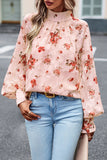 Lutaotie Elegant Floral Bandage Half A Turtleneck Tops