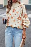 Lutaotie Elegant Floral Bandage Half A Turtleneck Tops