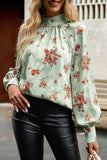 Lutaotie Elegant Floral Bandage Half A Turtleneck Tops