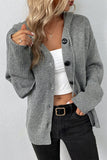 Lutaotie Casual Solid Buttons Hooded Collar Tops