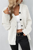 Lutaotie Casual Solid Buttons Hooded Collar Tops