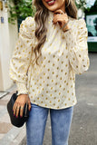 Lutaotie Elegant Polka Dot Fold Half A Turtleneck Tops