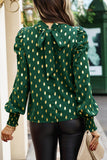 Lutaotie Elegant Polka Dot Fold Half A Turtleneck Tops