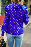 Lutaotie Elegant Polka Dot Fold Half A Turtleneck Tops