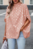 Lutaotie British Style Elegant Polka Dot Bandage Mandarin Collar Tops