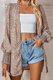 Lutaotie Street Leopard Cardigan Collar Tops