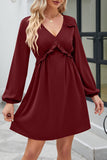 Lutaotie Sweet Elegant Solid Patchwork V Neck A Line Dresses